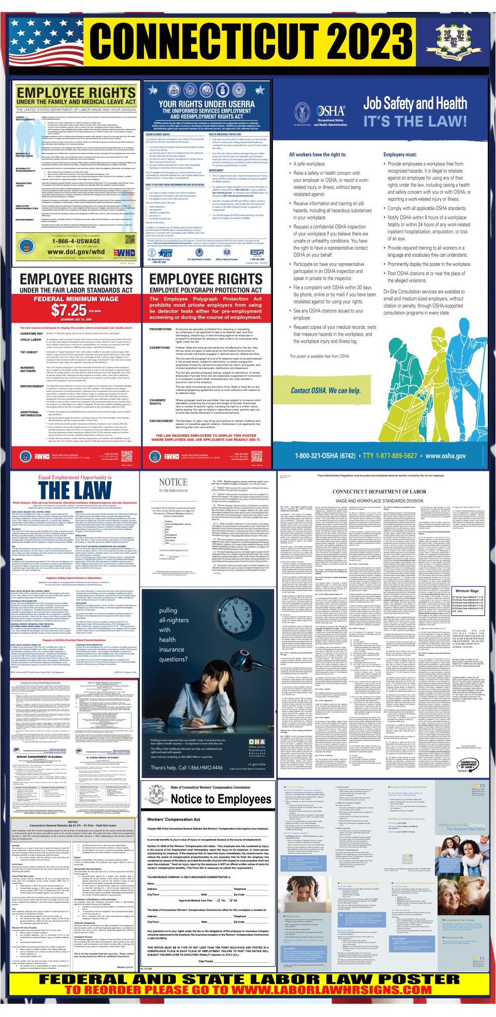 2023 Connecticut Labor Law Posters ⭐ State, Federal, OSHA