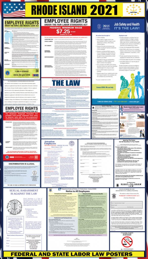 2021 Rhode Island Labor Law Posters ⭐ | State, Federal, OSHA ...
