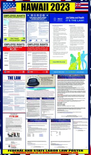 2023 Hawaii Labor Law Posters ⭐ | State, Federal, OSHA | LABORLAWHRSIGNS