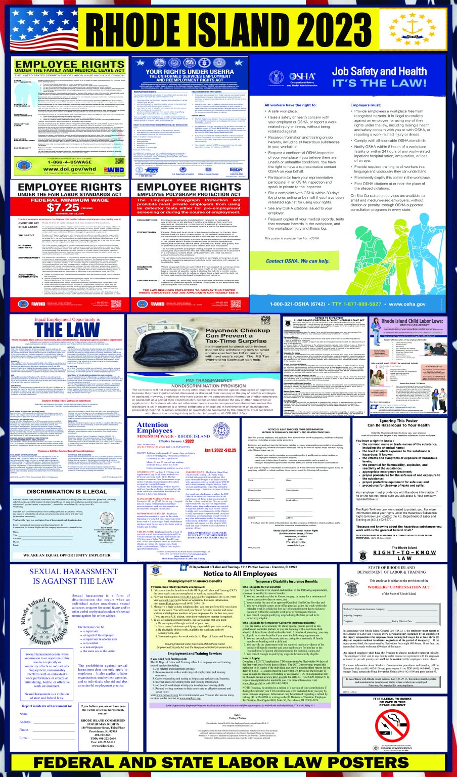 2023 Rhode Island Labor Law Posters ⭐ | State, Federal, OSHA ...